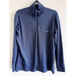 Patagonia Capilene Men's 1/4 Zip Blue Long Sleeve Pullover